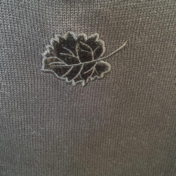 NWT Cinnamon Cinder Black Fall Leaf Sweater Vest Size Large - Picture 2 of 7